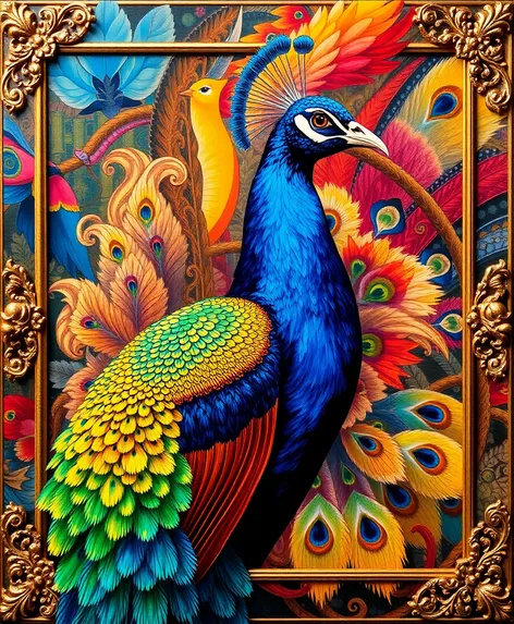 peacock painting images