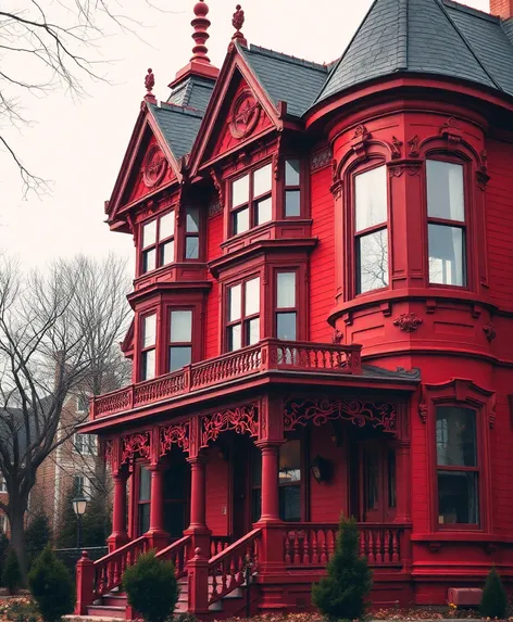 red victorian house