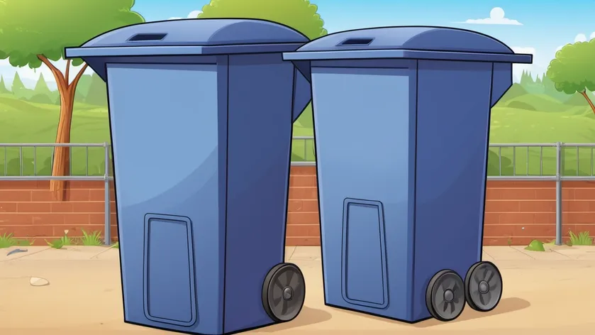 cartoon trash can