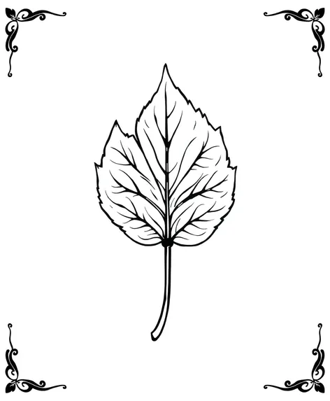 black white leaf clipart