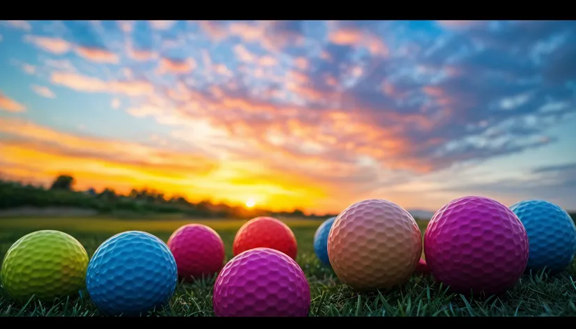 colorful golf balls at