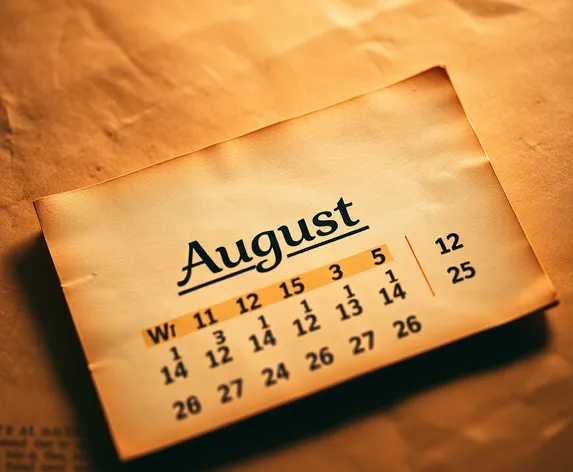 august calender