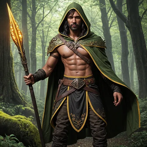 Half-elven warlock. Male, black