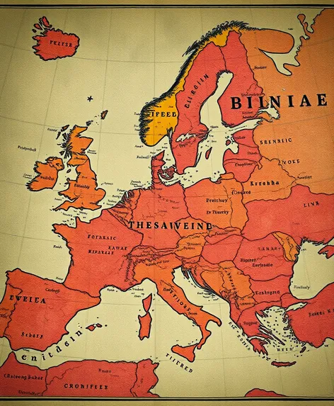 1918 europe map