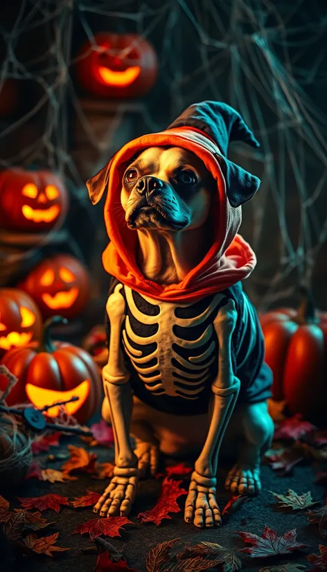 dog skeleton halloween