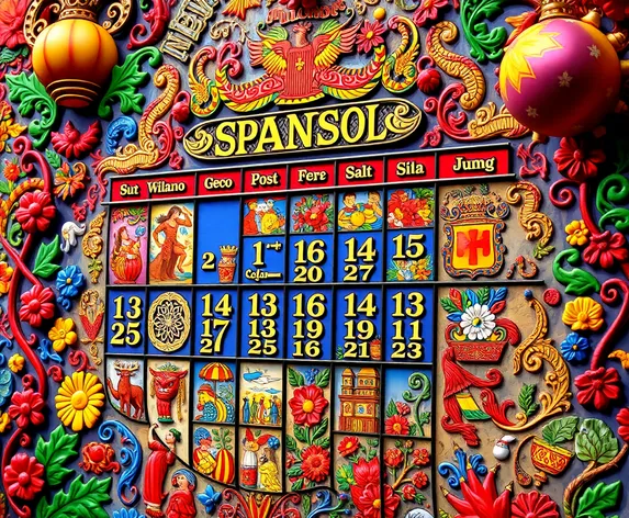 spanish calendar