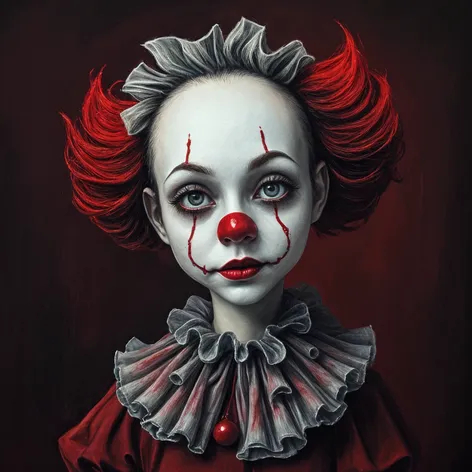 artistic delicate clown painting