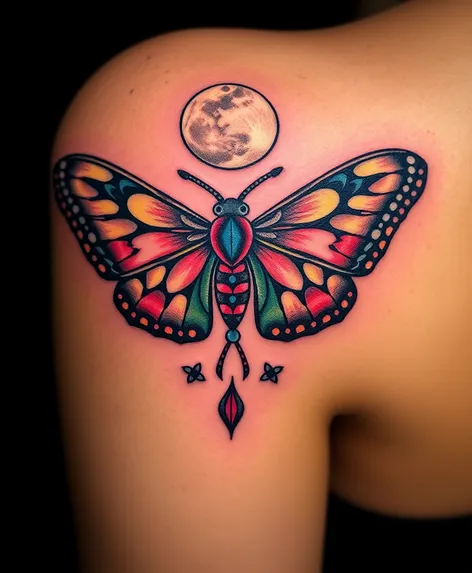 lunar moth tattoo