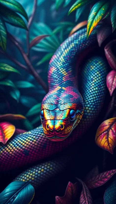 iridescent snake