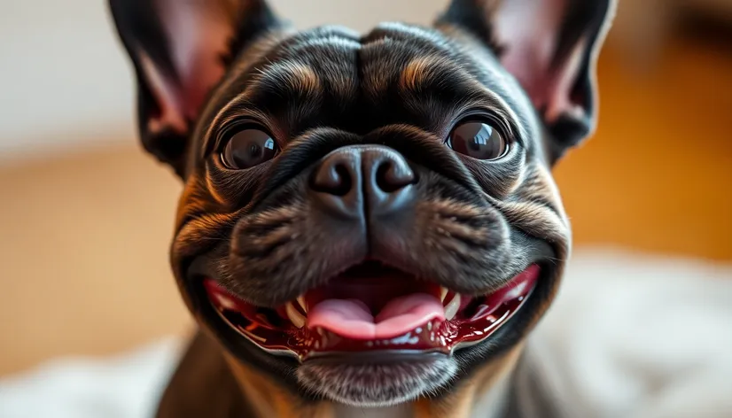 french bulldog smiling