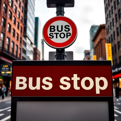 bus stop sign