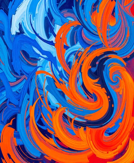 blue and orange mix