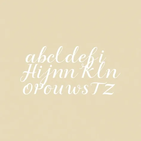 cursive letters in alphabet