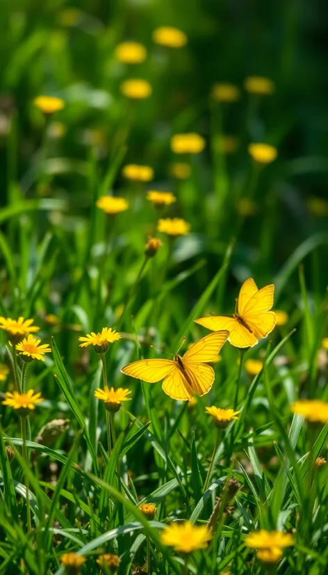 grass yellow butterflies