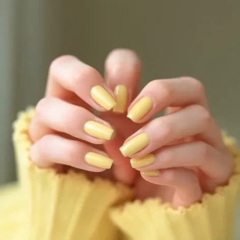 pastel yellow nails