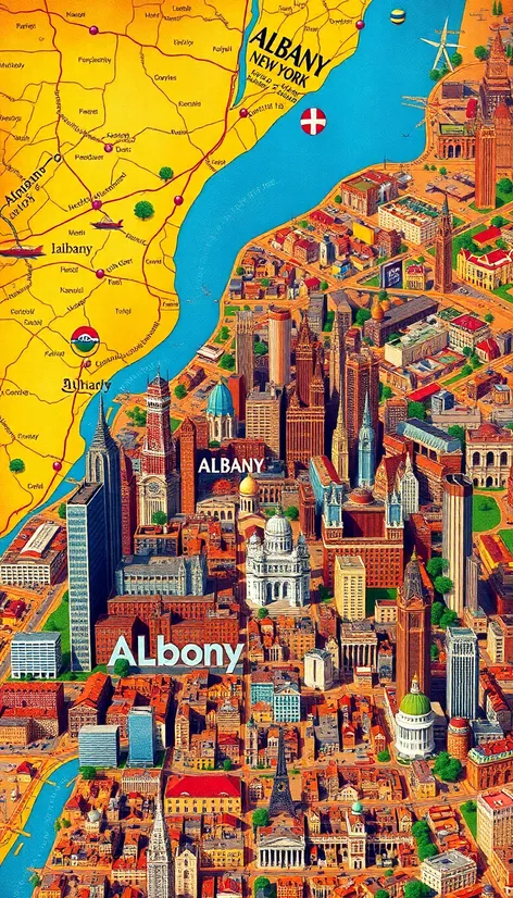 albany new york map