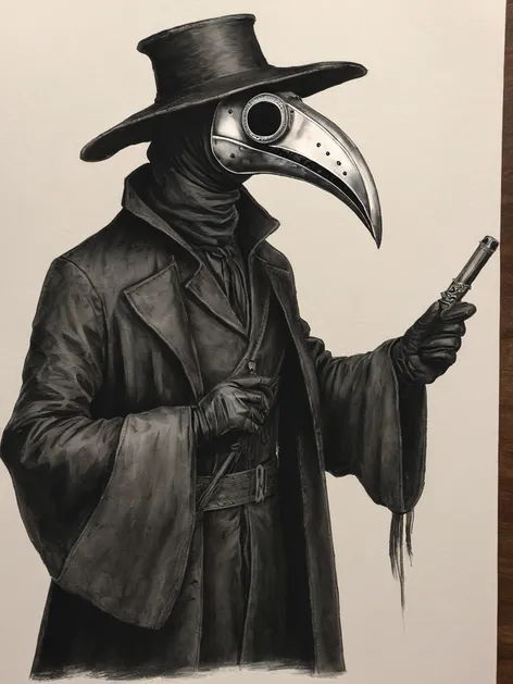 plague doctor drawing