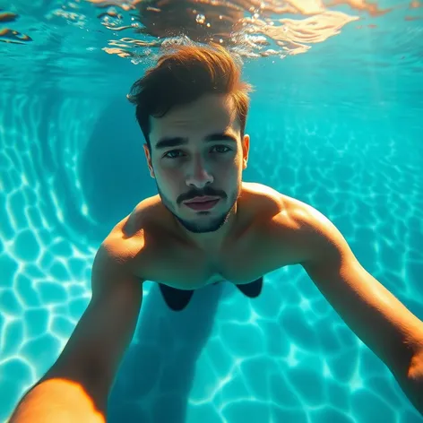 guy sitting underwater in