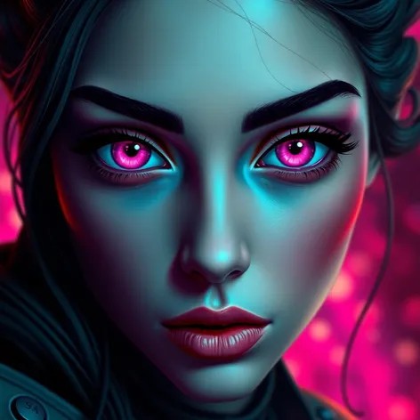 magenta colored eyes