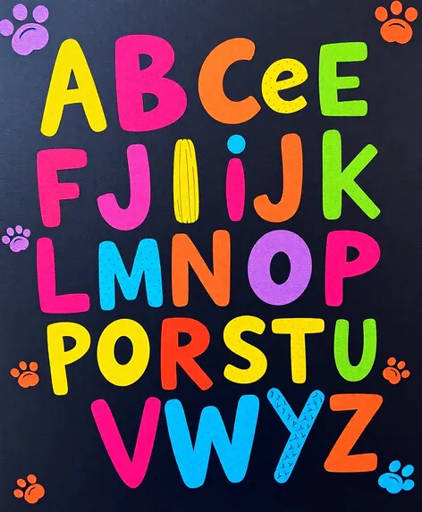 cute font alphabet