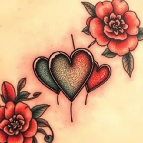 tattoo of 3 hearts