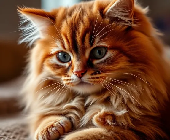 fluffy brown cat