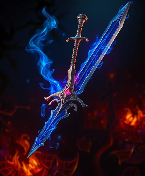 blue flame sword