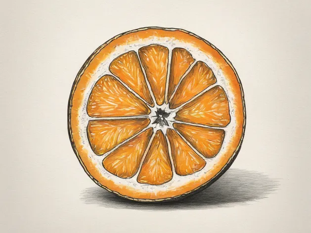 orange slice drawing