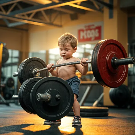 Deadlift small cute boy