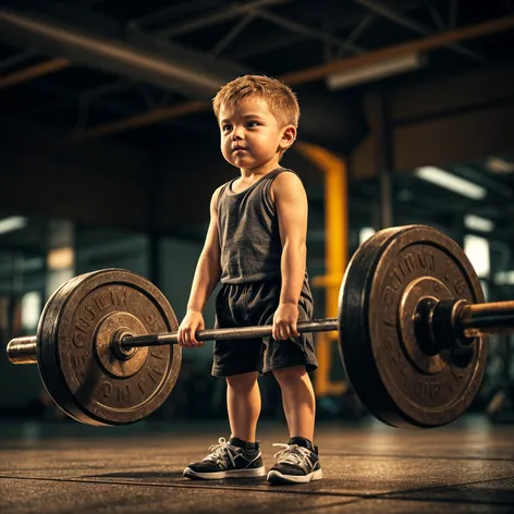 Deadlift small cute boy