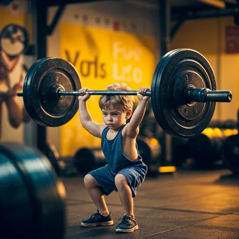 Deadlift small cute boy