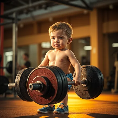 Deadlift small cute boy