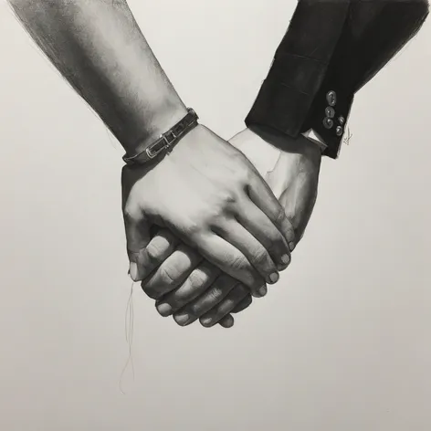 people holding hands drawing