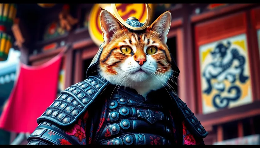 cat samurai outfit