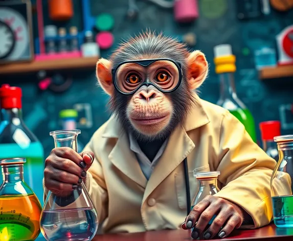 monkey lab coat