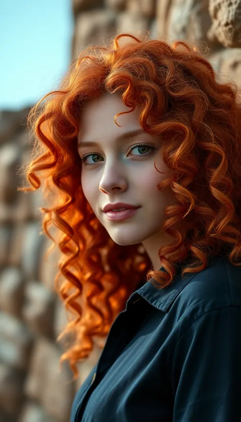 redhead curly hair