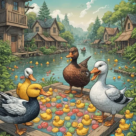 Ducks eating gummy’s smoking