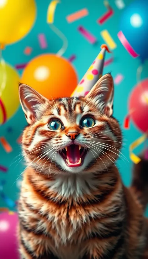 happy birthday funny cat