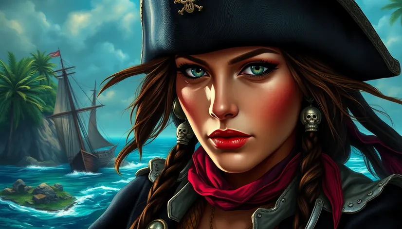 realistic female pirate art