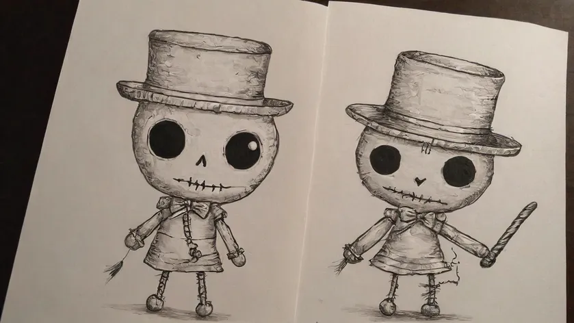 voodoo doll drawing