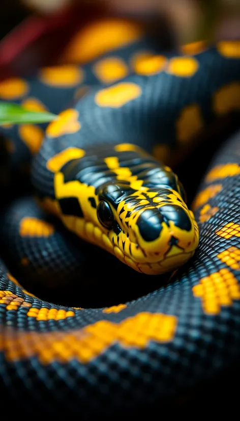 black and yellow snake