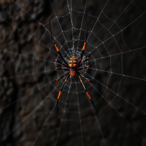 orange black spider