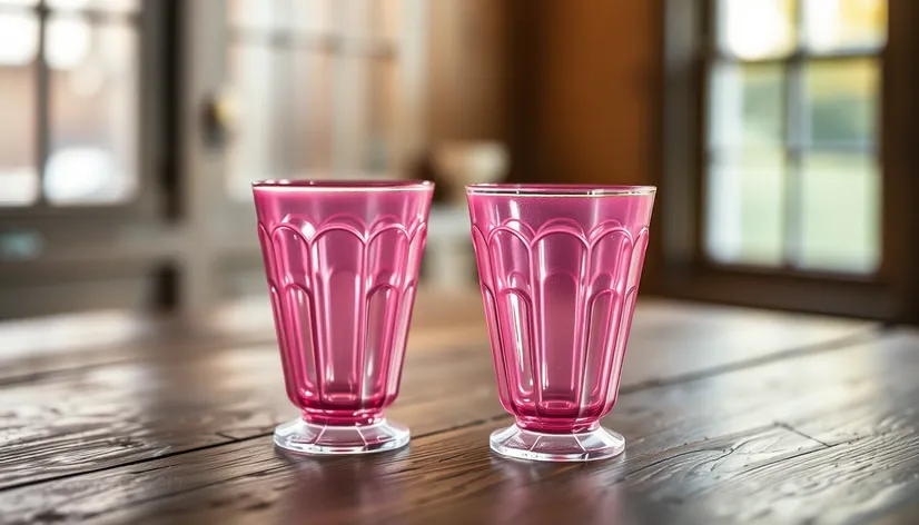 pink milk glass glasses