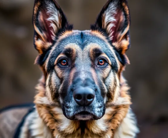 grey german shepherd