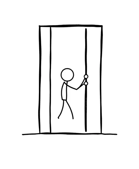 stick figure opening pole