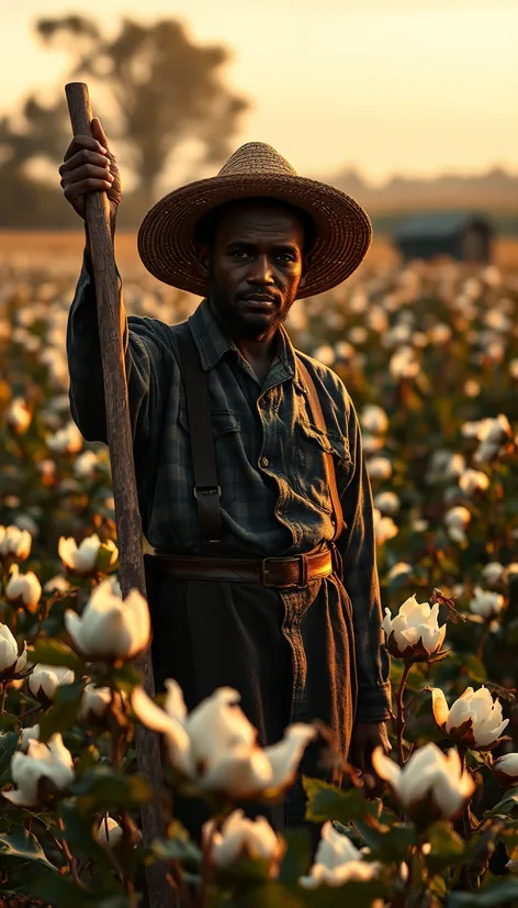 black man picking cotton