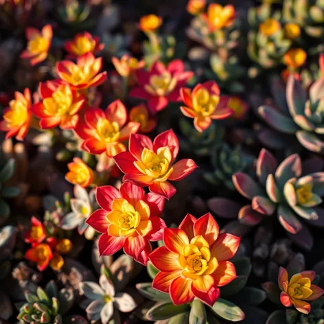 blooming succulent plants