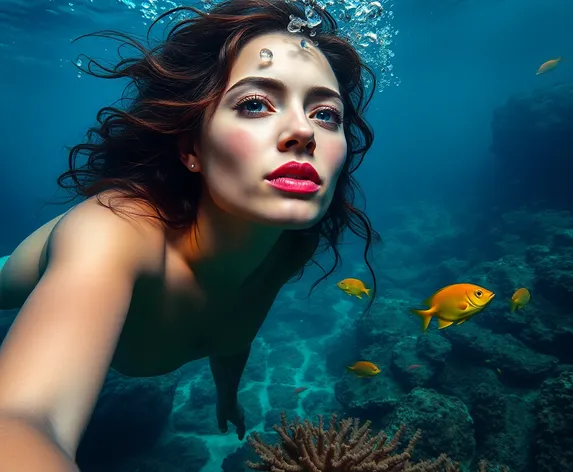 underwater woman