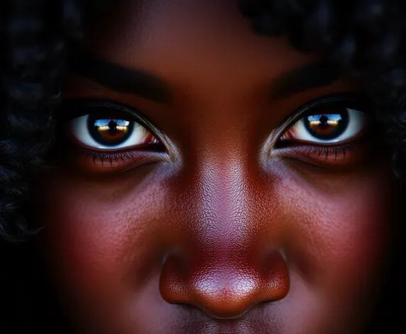 black woman's eyes