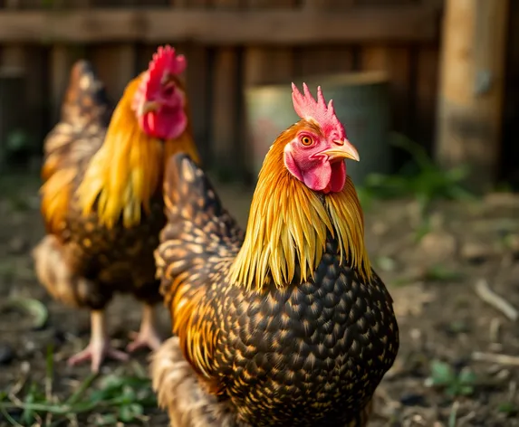 golden laced wyandotte chickens